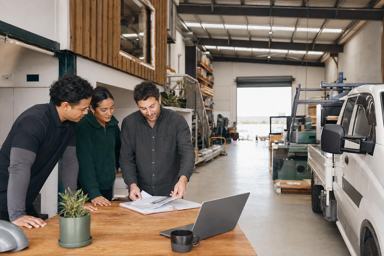 A New Zealand small-business owner at work